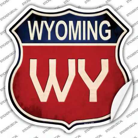 Wyoming Novelty Highway Shield Sticker Decal