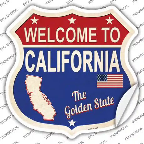 California Established Novelty Highway Shield Sticker Decal