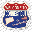Connecticut Established Novelty Highway Shield Sticker Decal