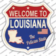 Louisiana Established Novelty Highway Shield Sticker Decal