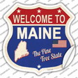 Maine Established Novelty Highway Shield Sticker Decal