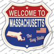 Massachusetts Established Novelty Highway Shield Sticker Decal