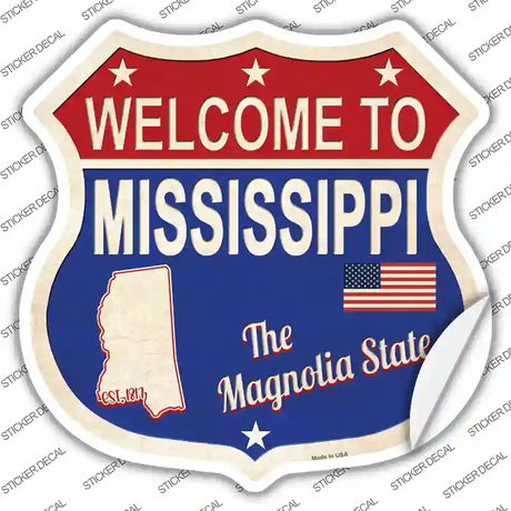 Mississippi Established Novelty Highway Shield Sticker Decal