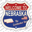 Nebraska Established Novelty Highway Shield Sticker Decal