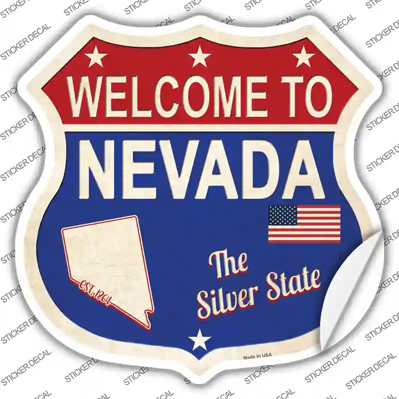 Nevada Established Novelty Highway Shield Sticker Decal