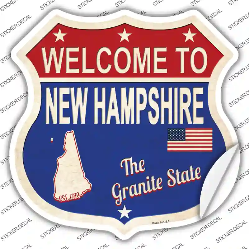 New Hampshire Established Novelty Highway Shield Sticker Decal