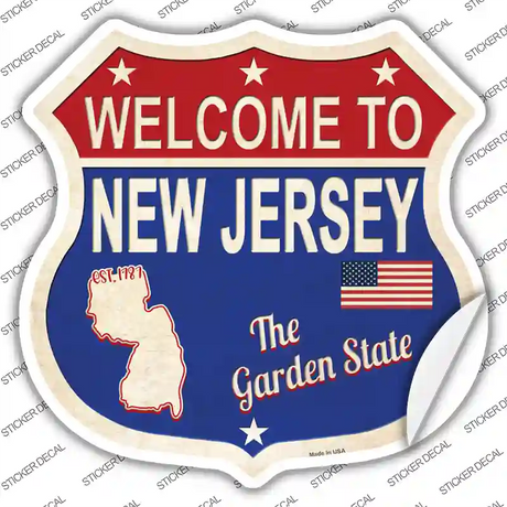 New Jersey Established Novelty Highway Shield Sticker Decal