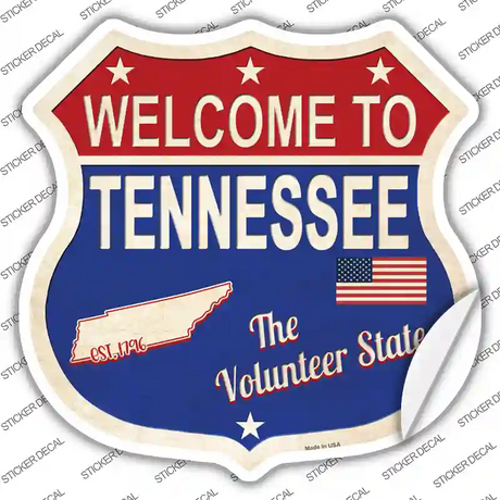 Tennessee Established Novelty Highway Shield Sticker Decal