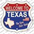 Texas Established Novelty Highway Shield Sticker Decal
