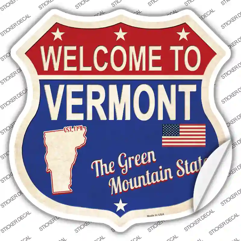 Vermont Established Novelty Highway Shield Sticker Decal
