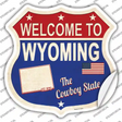 Wyoming Established Novelty Highway Shield Sticker Decal