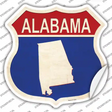 Alabama Silhouette Novelty Highway Shield Sticker Decal