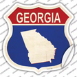 Georgia Silhouette Novelty Highway Shield Sticker Decal
