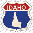 Idaho Silhouette Novelty Highway Shield Sticker Decal