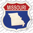 Missouri Silhouette Novelty Highway Shield Sticker Decal