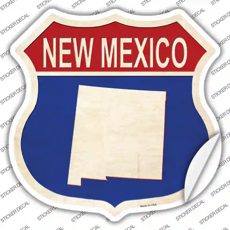 New Mexico Silhouette Novelty Highway Shield Sticker Decal