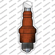 Orange Oil Rubbed Novelty Spark Plug Sticker Decal
