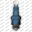 Light Blue Oil Rubbed Novelty Spark Plug Sticker Decal