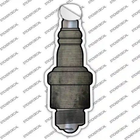 Tan Oil Rubbed Novelty Spark Plug Sticker Decal