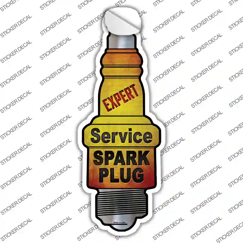 Expert Service Novelty Spark Plug Sticker Decal