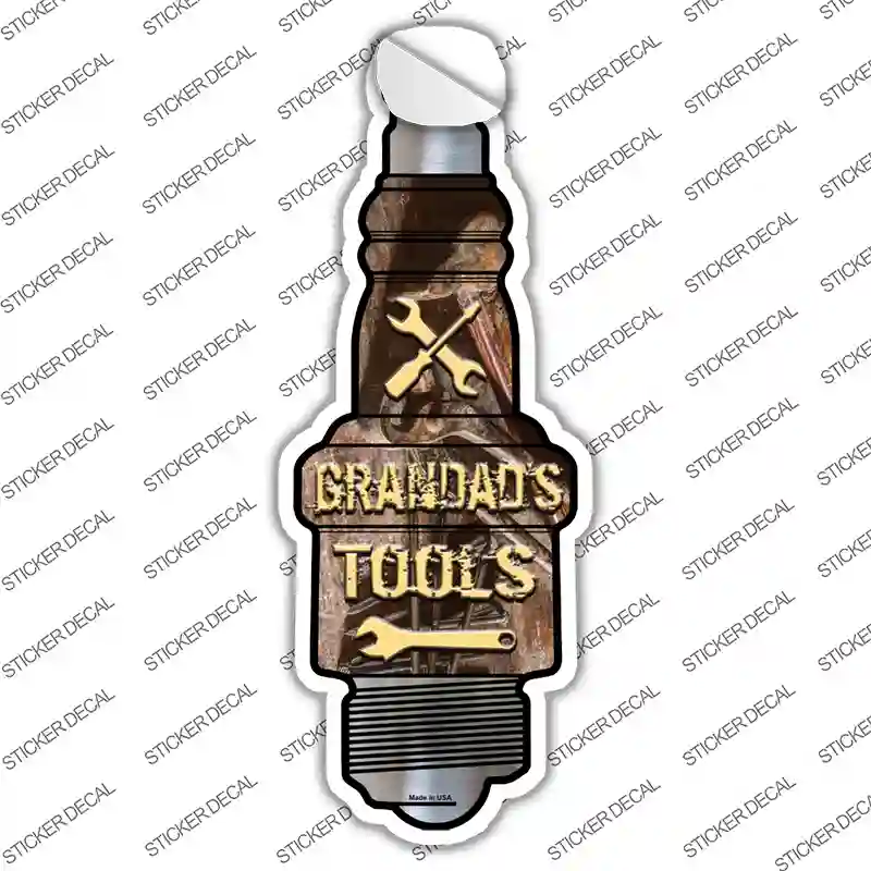 Grandads Tools Novelty Spark Plug Sticker Decal