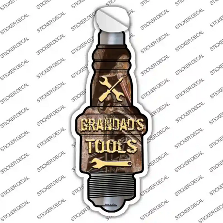 Grandads Tools Novelty Spark Plug Sticker Decal