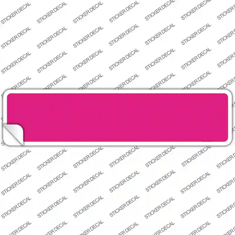 Pink Solid Blank Novelty Narrow Sticker Decal