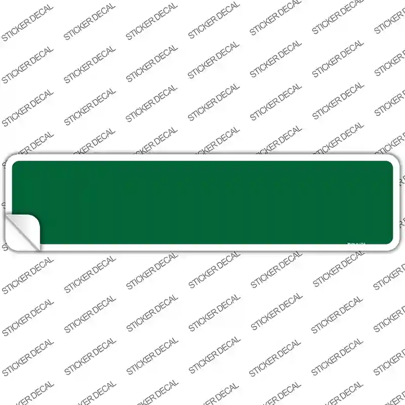 Green Solid Blank Novelty Narrow Sticker Decal