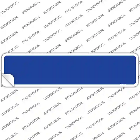 Blue Solid Blank Novelty Narrow Sticker Decal