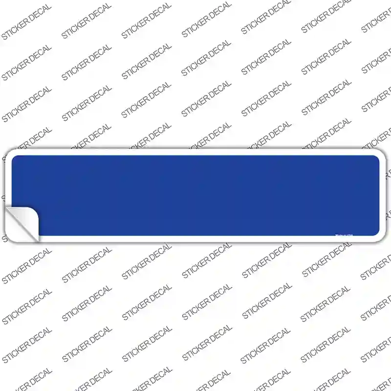 Blue Solid Blank Novelty Narrow Sticker Decal