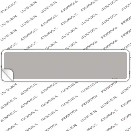 Gray Solid Blank Novelty Narrow Sticker Decal