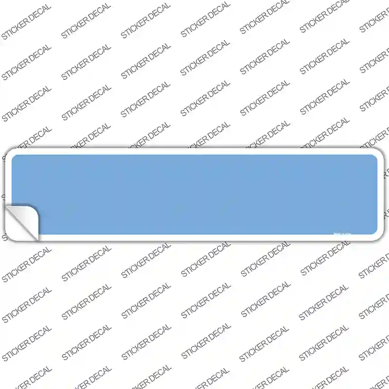Light Blue Solid Blank Novelty Narrow Sticker Decal