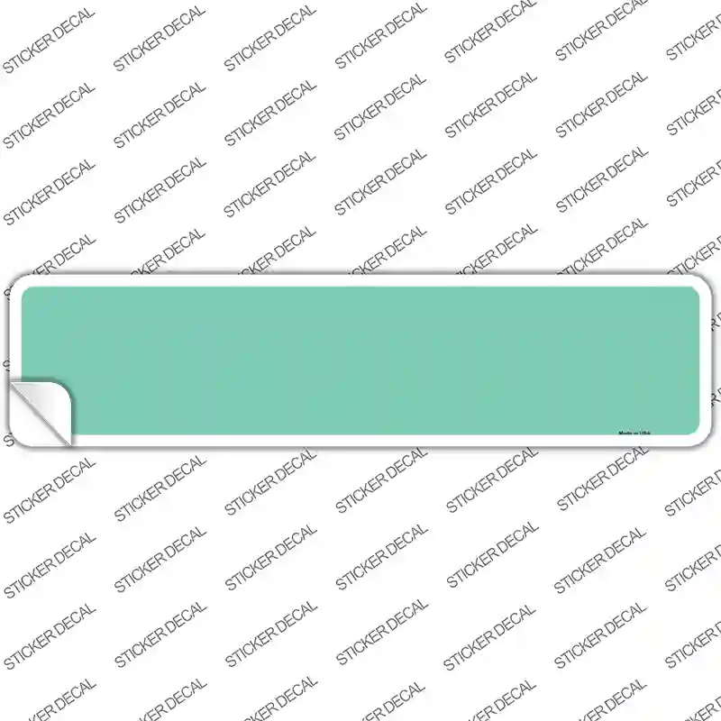 Mint Solid Blank Novelty Narrow Sticker Decal