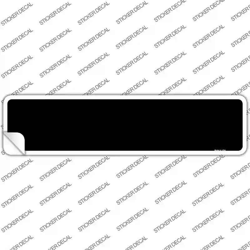 Black Solid Blank Novelty Narrow Sticker Decal