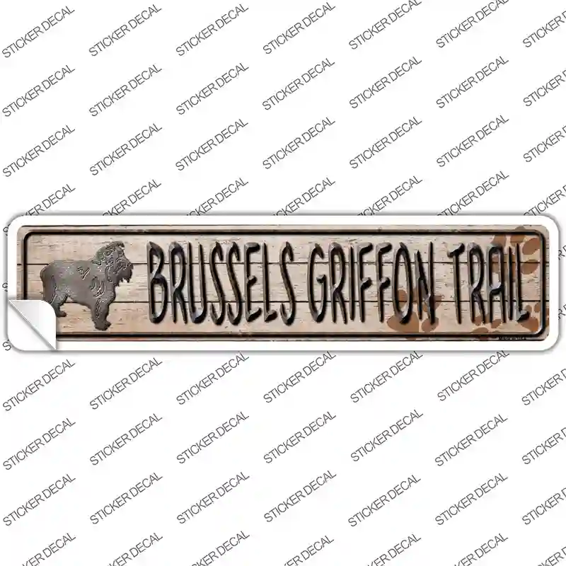 Brussels Griffon Trail Novelty Narrow Sticker Decal