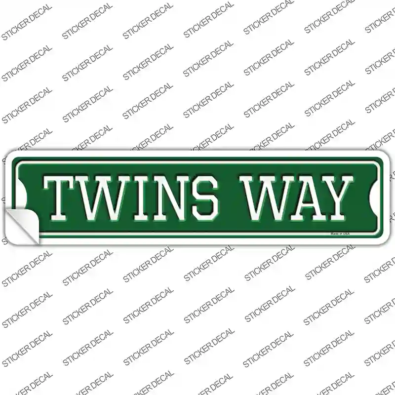 Twins Way Novelty Narrow Sticker Decal