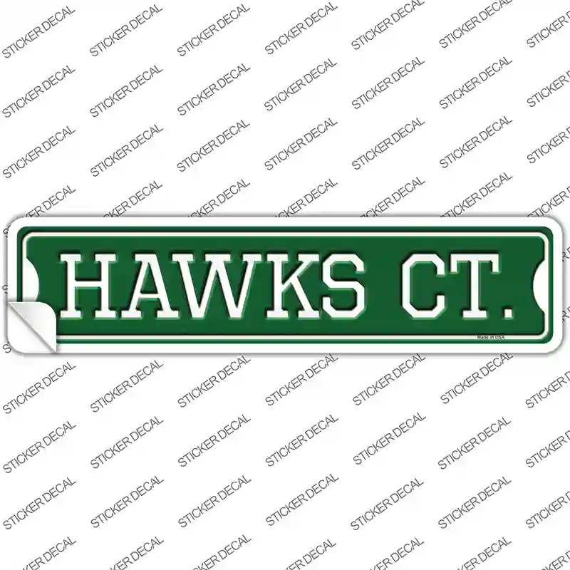 Hawks Ct Novelty Narrow Sticker Decal