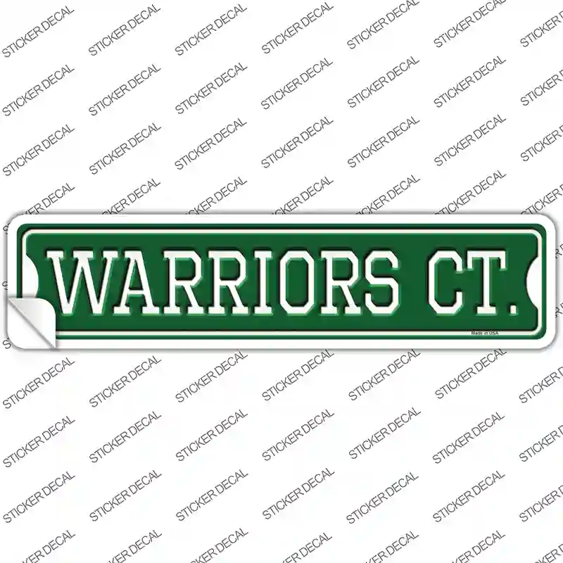 Warriors Ct Novelty Narrow Sticker Decal