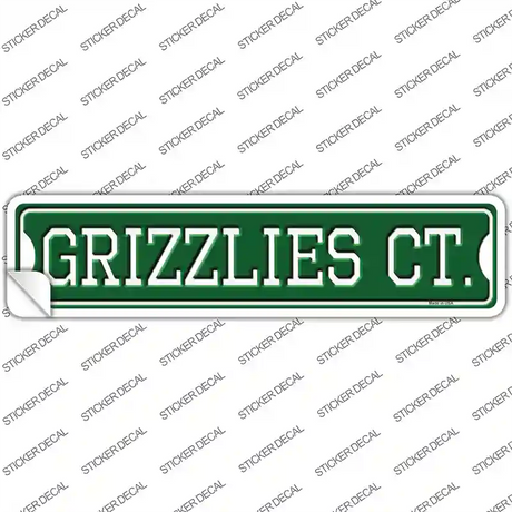 Grizzlies Ct Novelty Narrow Sticker Decal