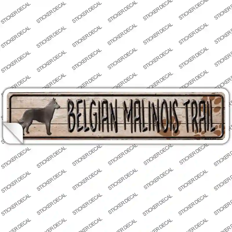 Belgian Malinois Trail Novelty Narrow Sticker Decal