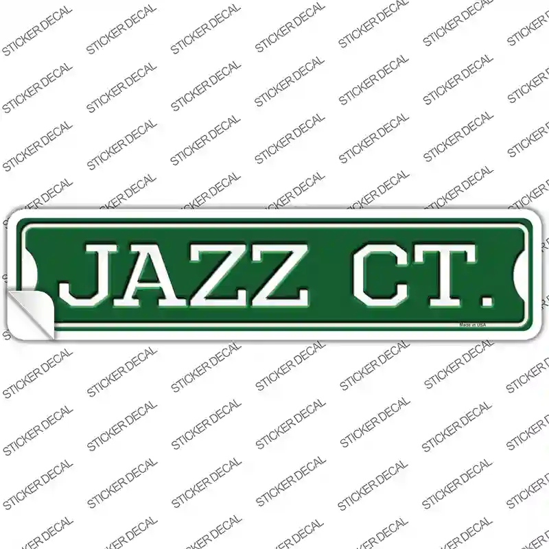 Jazz Ct Novelty Narrow Sticker Decal