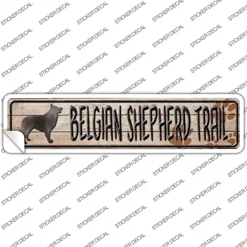 Belgian Shepherd Trail Novelty Narrow Sticker Decal