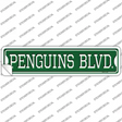 Penguins Blvd Novelty Narrow Sticker Decal