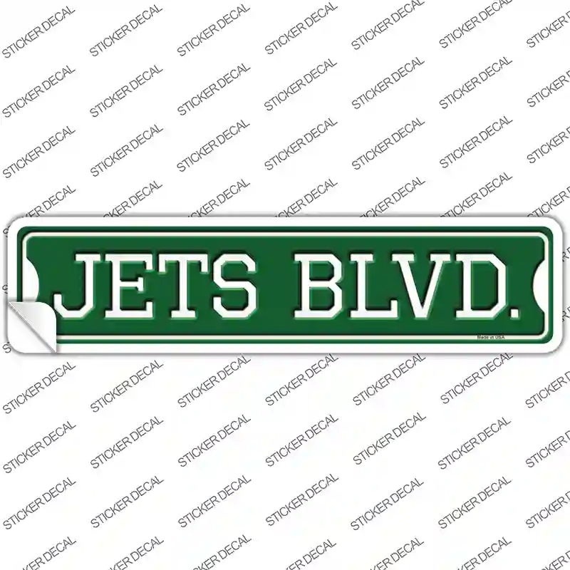 Jets Blvd Novelty Narrow Sticker Decal