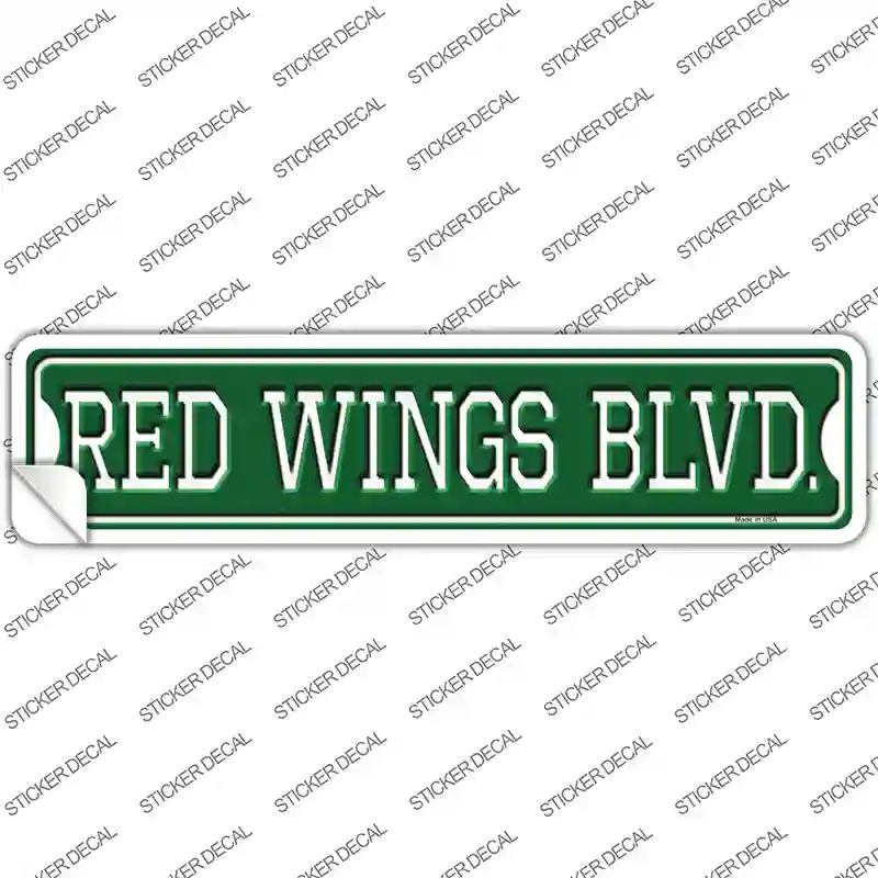 Red Wings Blvd Novelty Narrow Sticker Decal