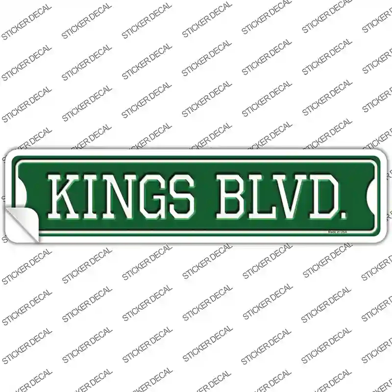 Kings Blvd Novelty Narrow Sticker Decal
