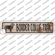 Border Collie Trail Novelty Narrow Sticker Decal