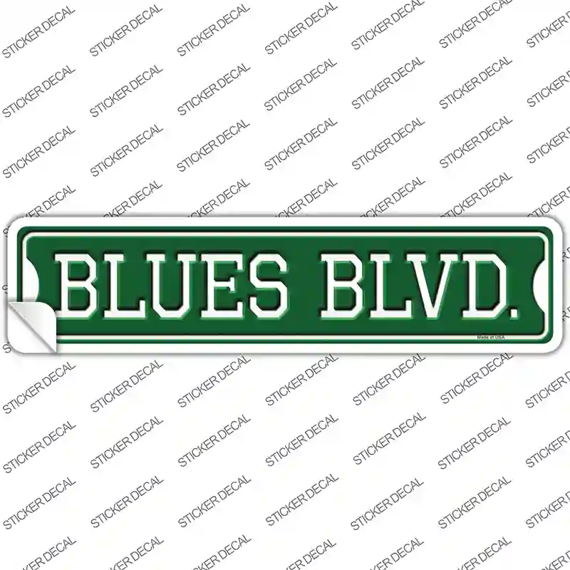 Blues Blvd Novelty Narrow Sticker Decal