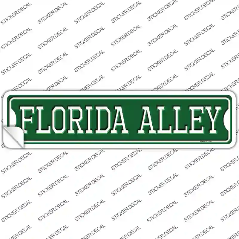 Florida Alley Novelty Narrow Sticker Decal