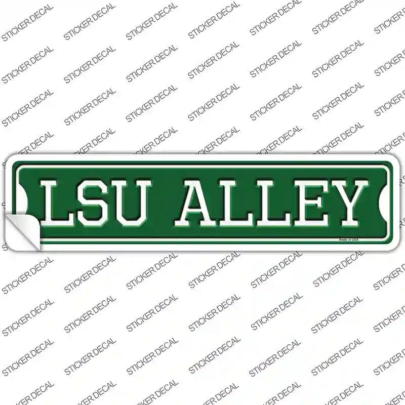 LSU Alley Novelty Narrow Sticker Decal